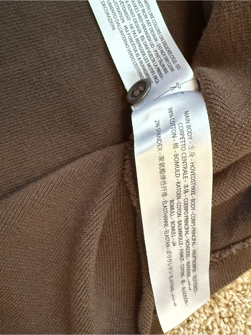 Ariat Brown Ribbed Henley Shirt - Picture 3 of 4